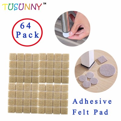 Good Quality 64 Pack Furniture Adhesive Felt Pads With Strong Adhesive For Chair Floor Protector