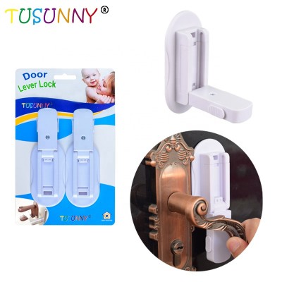 Baby Children Safety Doors & Handles Adhesive Door Lever Lock