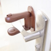 Door Lever Lock Child/Pets Proof Door Handle Lock Child Safety Locks with Strong Adhesive