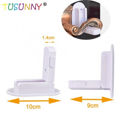 Child Safety Door Lever Locks, Childproof Door Handle Locks,Unique Design with Double Lock